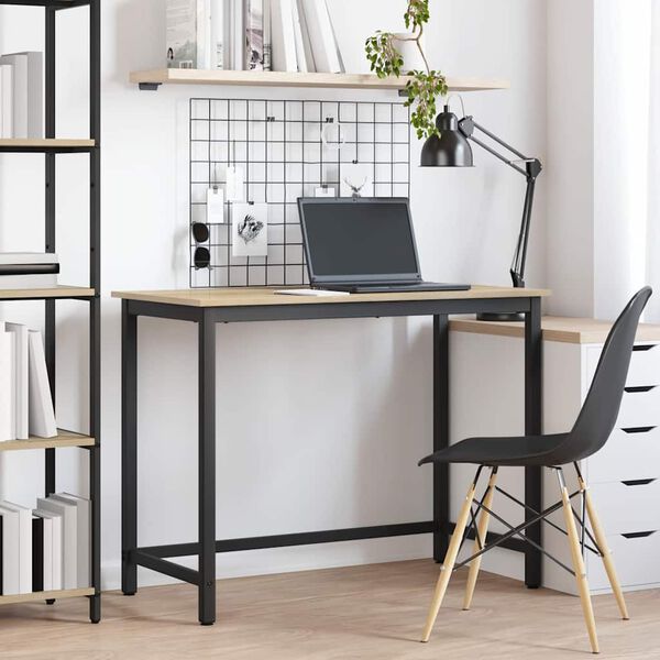 vidaXL galds Sonoma ozols 80 x 50 x 76,5 cm Inženieru koks un tērauds