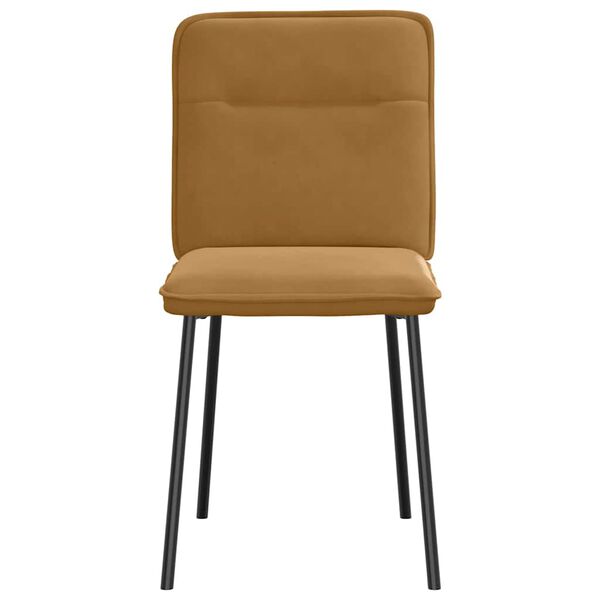 vidaXL virtuves krēsli, 4 gab., brūns samts