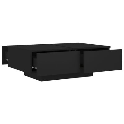 vidaXL kafijas galdiņš, melns, 90x60x31 cm, skaidu plāksne