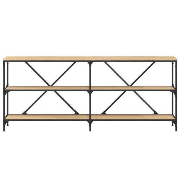 vidaXL konsoles galdiņš, ozola krāsa, 180x30x75 cm, inženierijas koks