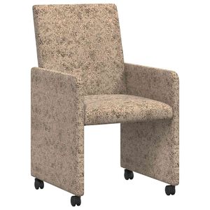 vidaXL Ēdamgalda krēsli ar ritenī&scaron;iem ar riteņiem 2 pcs Gai&scaron;i pelēka