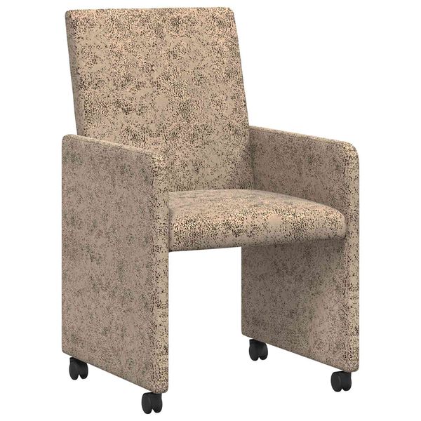 vidaXL Ēdamgalda krēsli ar ritenī&scaron;iem ar riteņiem 2 pcs Gai&scaron;i pelēka