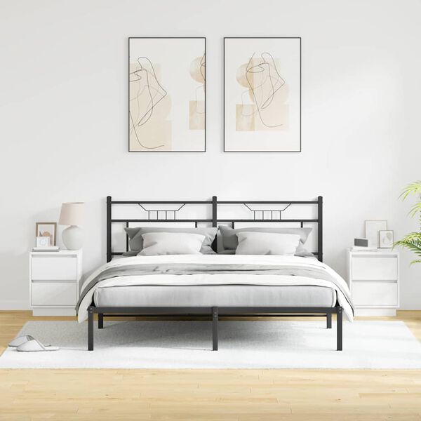 vidaXL Nakts skapītis 2 pcs Balts 39 x 34,5 x 50 cm Inženierijas koks