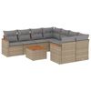 vidaXL Patio Sofa Set 9-vietīgs Beige and Grey