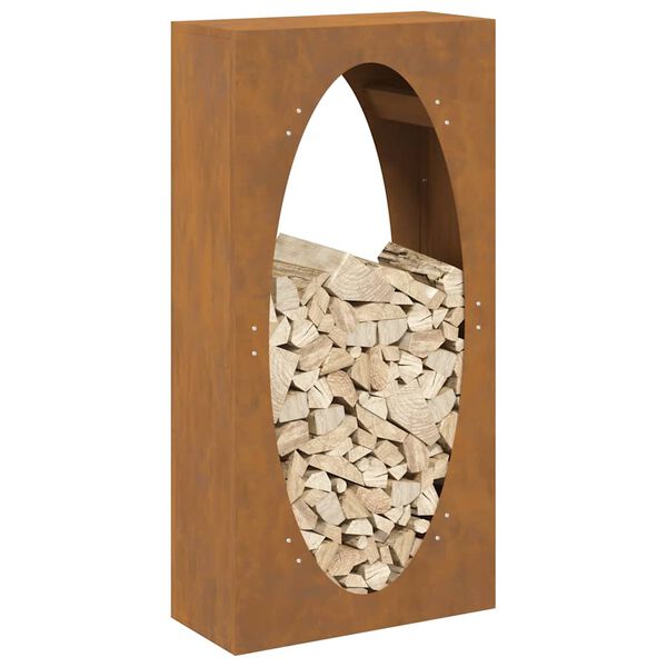 vidaXL malkas plaukts 50x23x100 cm, laikapstākļiem izturīgs tērauds