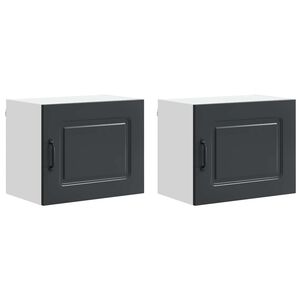 vidaXL Trauku ma&scaron;īnas panelis Kalmar 2 pcs Melna 50 x 31 x 40 cm