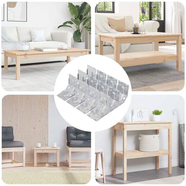 vidaXL Turētājs 12 pcs Cinkots 106 x 55 x 1,5mm Tērauds