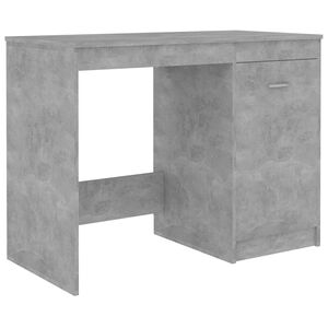 vidaXL rakstāmgalds, betona pelēks, 100x50x76 cm, inženierijas koks