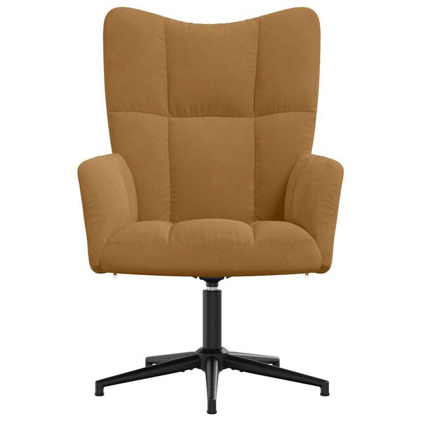 vidaXL atpūtas krēsls, brūns samts