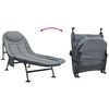 vidaXL mak&scaron;ķernieku gulta ar regulējamām kājām, saliekama, pelēka