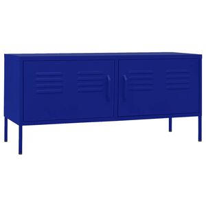 vidaXL TV skapītis, 105x35x50 cm, tērauds, tum&scaron;i zils