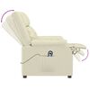 vidaXL elektrisks masāžas krēsls, krēmkrāsas mākslīgā āda