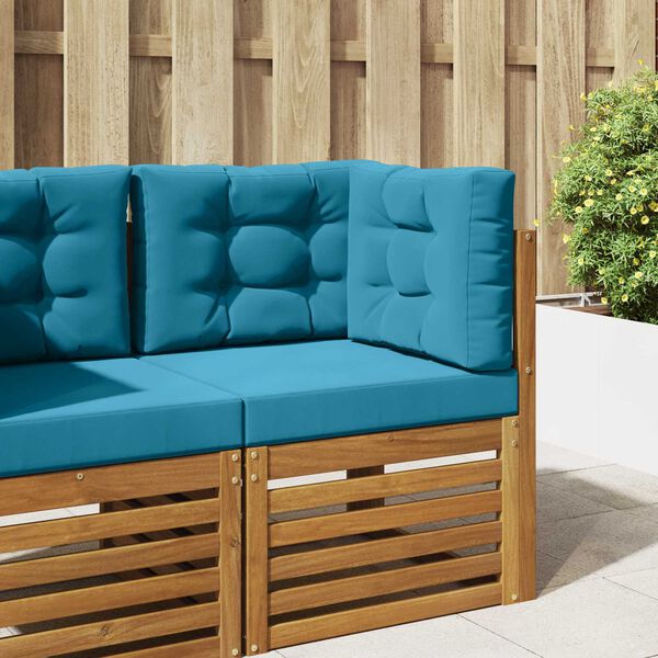 vidaXL Āra dīvāna spilvens 3 pcs Karaliski zils Poliesters