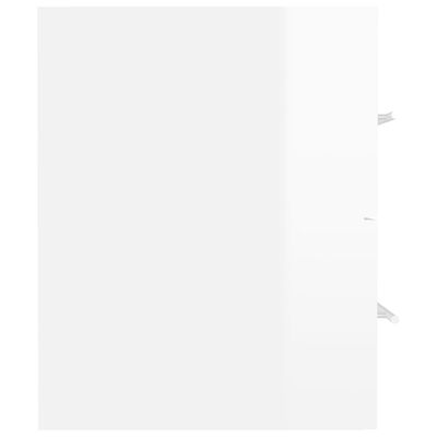 vidaXL izlietnes skapītis, spīdīgi balts, 80x38,5x48 cm, skaidu plātne