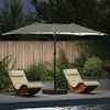 vidaXL Dārza parasols Smil&scaron;ains un Antracīts 385 x 209 x 244 cm