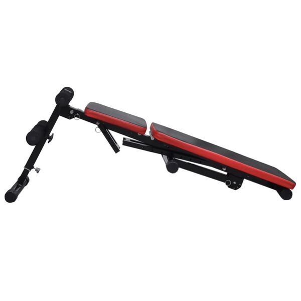 vidaXL regulējams trenažiera sols, ar svariem un hantelēm, 30,5 kg