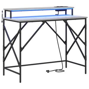 vidaXL Galds Pelēks Sonoma 100 x 50 x 86,5 cm Inženierijas koks