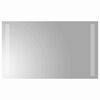 vidaXL LED vannas spogulis Caurspīdīgs 50 x 30 cm rūdīts stikls