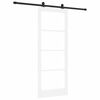 vidaXL Slīdo&scaron;ās durvis ORKDAL Balts un melns 83 x 211 cm