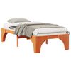 vidaXL Gultas rāmis Brūna 90 x 190 cm Ciets priedes koks