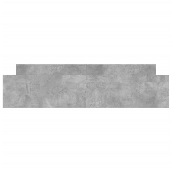 vidaXL gultas rāmis ar galvgali un kājgali, betona pelēks, 180x200 cm