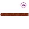 vidaXL Zāliena Apmale 10 gab. 10 x 103 cm Novecināts tērauds Rūsa