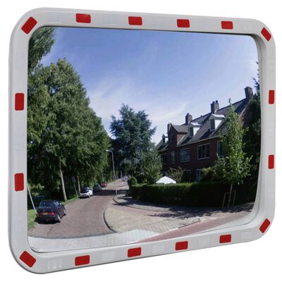 Izliekts satiksmes spogulis, taisnstūra, 40x80 cm, ar atstarotājiem