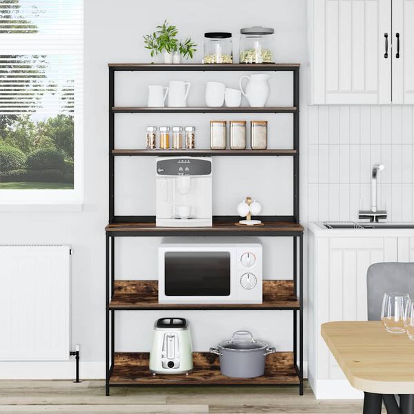 vidaXL Virtuves plaukts Dūmaka ozols 100 x 40 x 168 cm