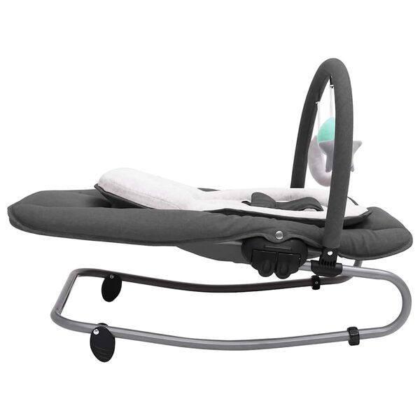 vidaXL bērnu &scaron;ūpuļkrēsls, antracītpelēks, tērauds