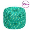 vidaXL laivu virve, zaļa, 10 mm, 500 m, polipropilēns