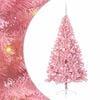 vidaXL Mākslīgais LED Ziemassvētku eglīte su 300 LED Rozā 180 cm PVC