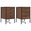 vidaXL Nakts skapītis ar atvilktni 2 pcs Brūns ozols 42 x 41 x 61 cm
