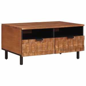 vidaXL Kafijas galdiņ&scaron; Brūna 80 x 54 x 40 cm Cieta mango koksne