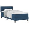 vidaXL Kastītes atsperu gulta ar spilvenu Zila 200 x 90 cm audums