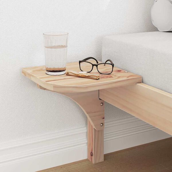 vidaXL Gultas rāmis Dabiska 90 x 200 cm Ciets priedes koks