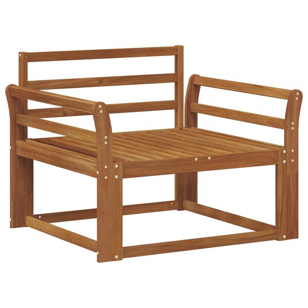 vidaXL Āra vidējā dīvāns Cietā akācijas koks Dabiska