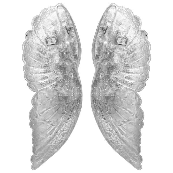 vidaXL Spārnu skulptūra Sudraba 17 x 5 x 59 cm Alumīnijs