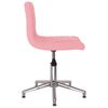 vidaXL grozāmi virtuves krēsli, 2 gab., rozā samts
