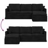 vidaXL Dīvāns Melna 198 x 134 x 80 cm Samts