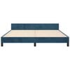 vidaXL gultas rāmis bez matrača, tum&scaron;i zils samts, 180x200 cm