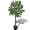 vidaXL Mākslīgais lauru lapu koks ar podu, 120 cm