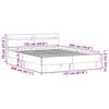 vidaXL Gultas rāmis ar LED Balts 152 x 203 cm Inženierijas koks