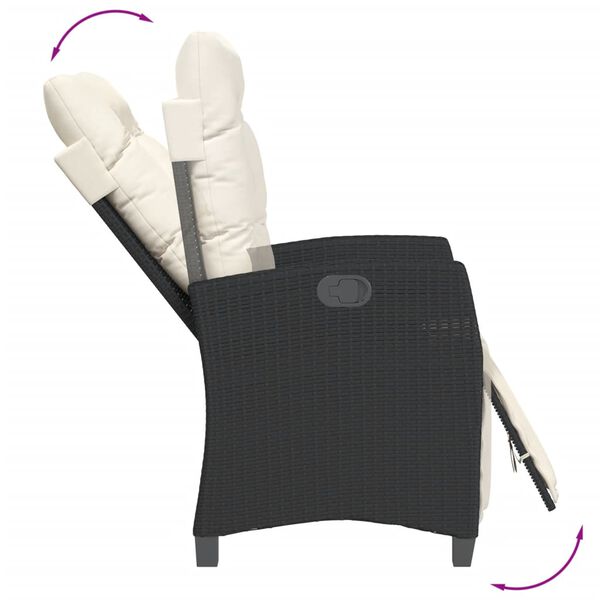 vidaXL 3-daļīgs dārza mēbeļu komplekts, matrači, PE rotangpalma