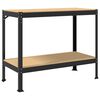 vidaXL Darba galds Melns 115 x 55 x 91 cm Inženierijas koks un metāls