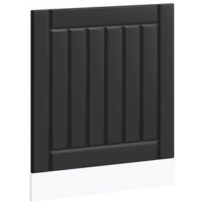 vidaXL trauku mazgājamās ma&scaron;īnas panelis Lucca Black Engineered Wood