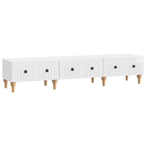vidaXL Televizora skapī&scaron;a Spīdīgi balts 147 x 34,5 x 30 cm