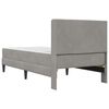 vidaXL Gultas rāmis ar matraci Gai&scaron;i pelēks 80 x 200 cm Samts