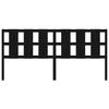 vidaXL gultas galvgalis, melns, 205,5x4x100 cm, priedes masīvkoks