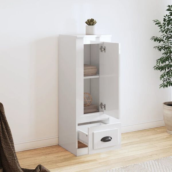 vidaXL augstais skapītis, balts, 36x35,5x103,5 cm, inženierijas koks