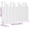 vidaXL sienas galvgalis, 127,5x3x80 cm, priedes masīvkoks